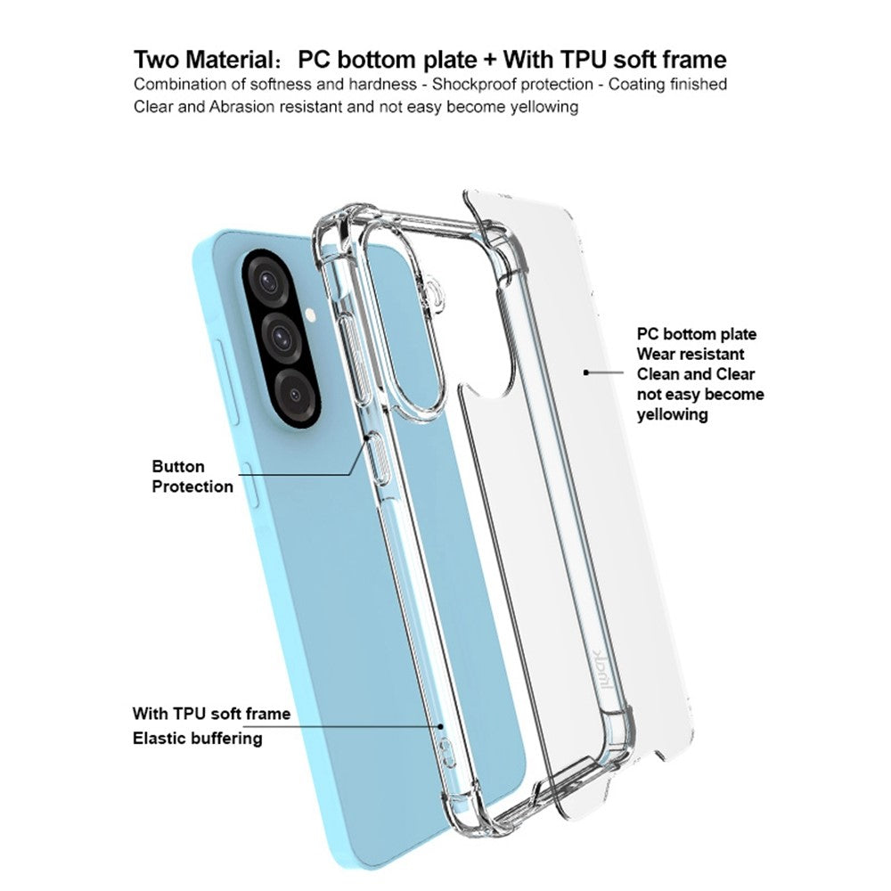 PC+TPU Shockproof Clear Phone Case IMAK For Samsung Galaxy A56 5G
