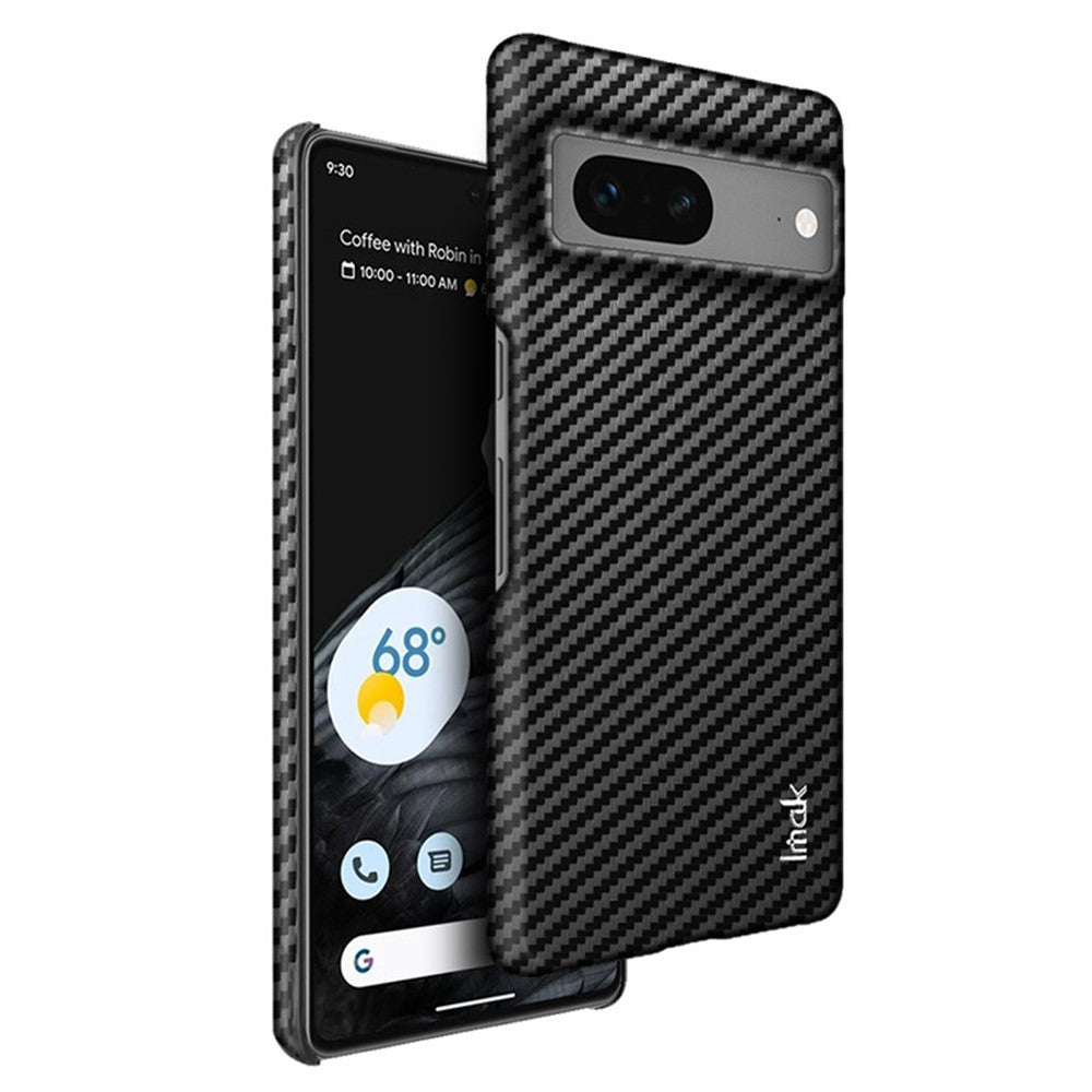 Carbon Fibre Textured PU Leather Case IMAK Ruiyi Series for Google Pixel 7 5G