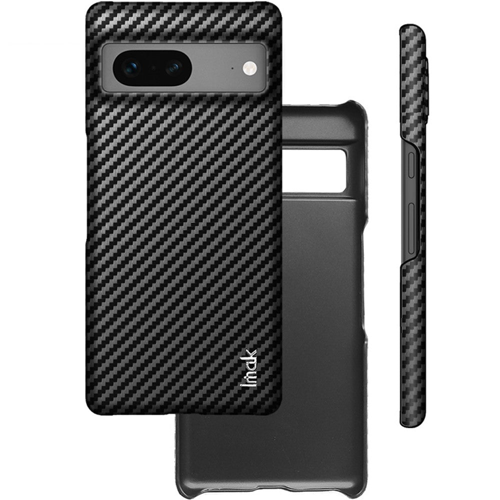 Carbon Fibre Textured PU Leather Case IMAK Ruiyi Series for Google Pixel 7 5G