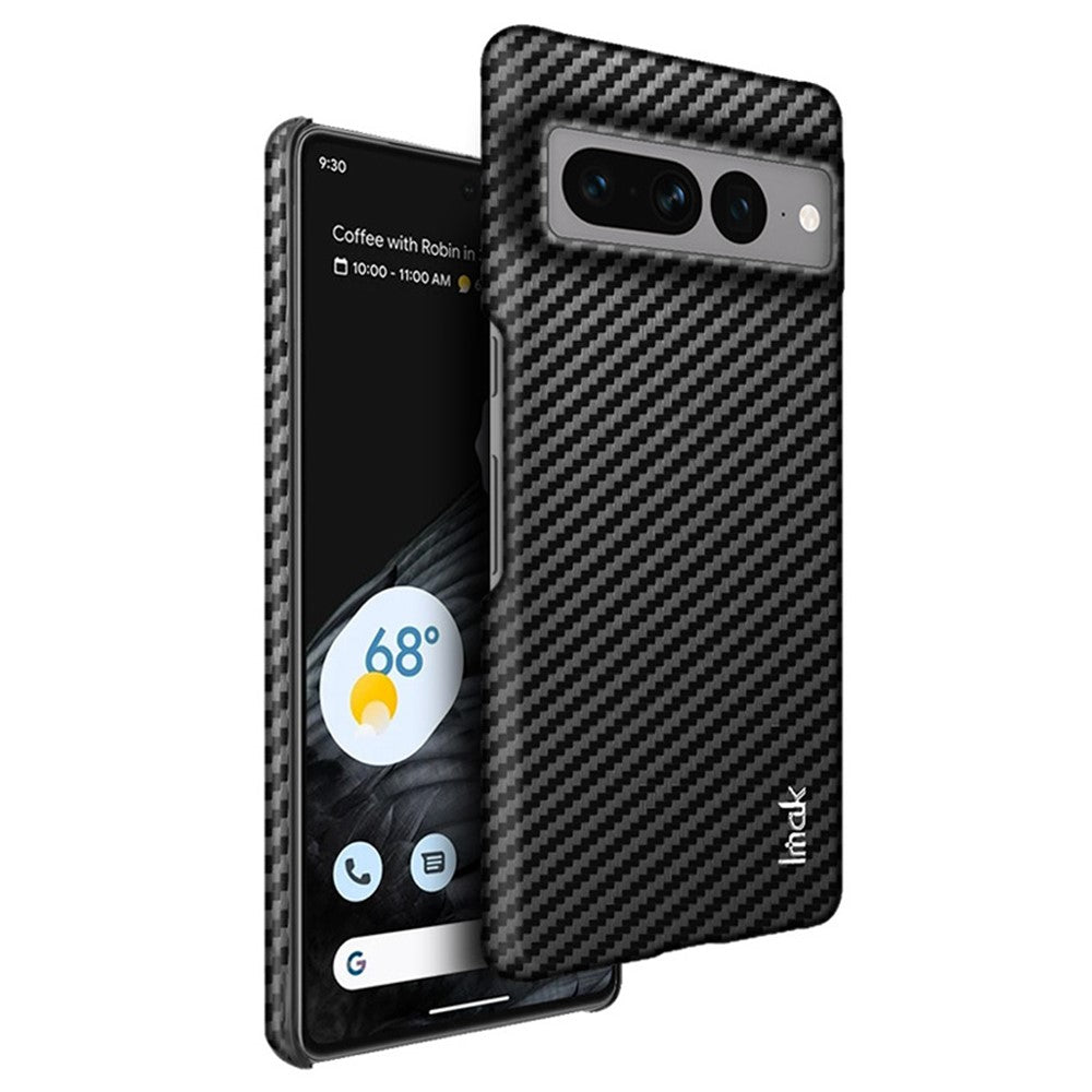 Carbon Fibre Textured PU Leather Case IMAK Ruiyi Series for Google Pixel 7 Pro 5G
