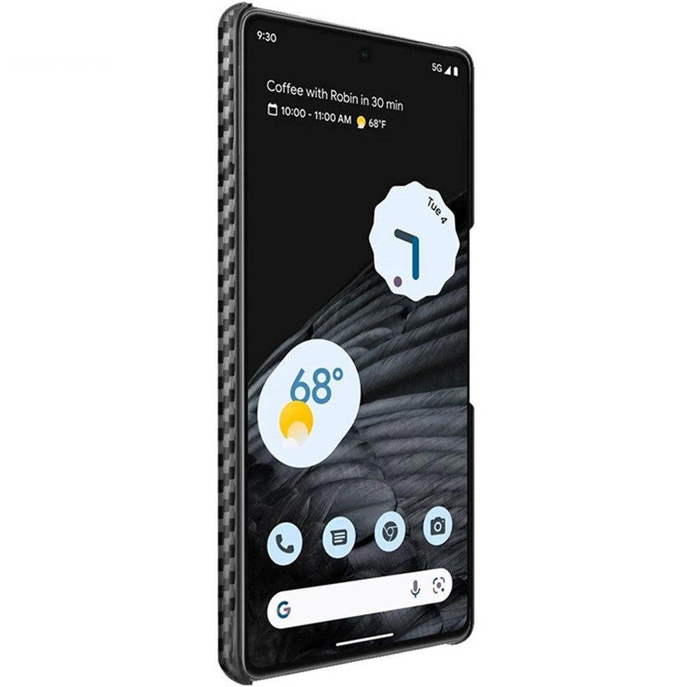Carbon Fibre Textured PU Leather Case IMAK Ruiyi Series for Google Pixel 7 Pro 5G