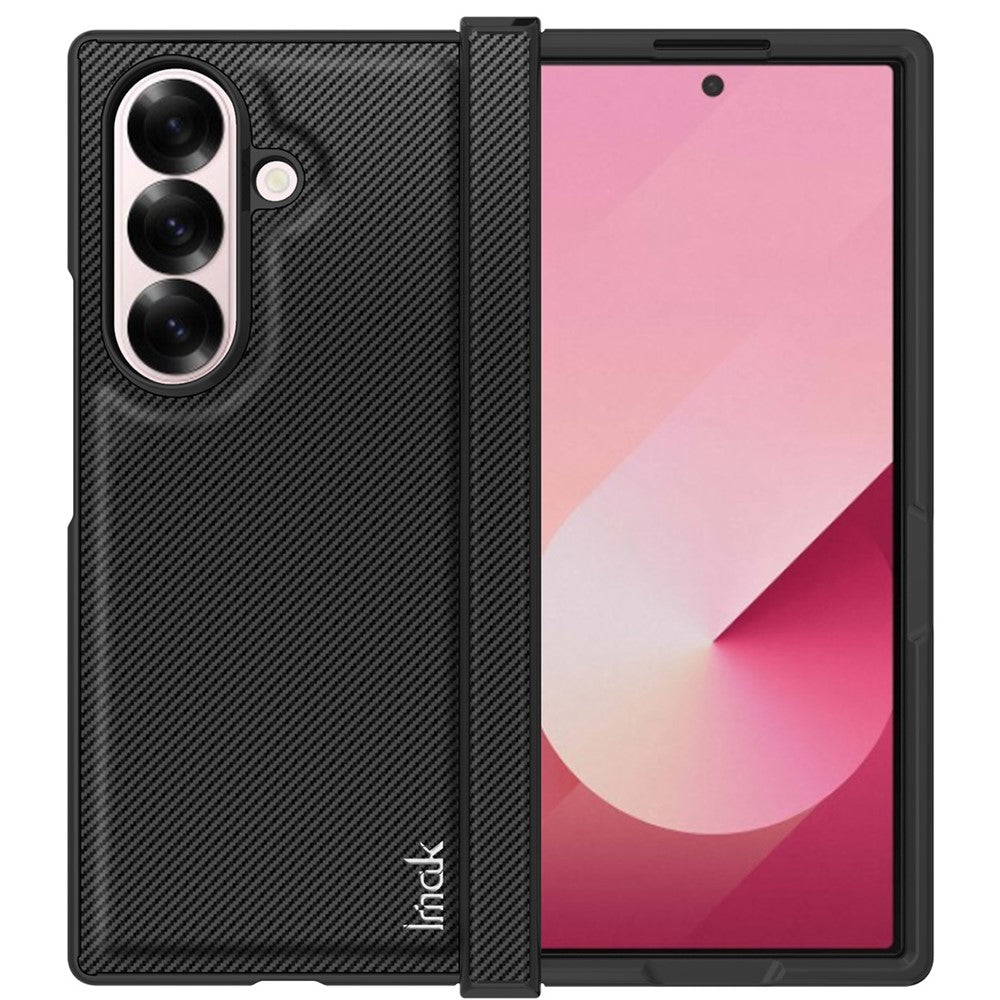 PC+PU Leather Phone Case with Carbon Fiber Texture IMAK Ruiyi Series for Samsung Galaxy Z Fold7 5G