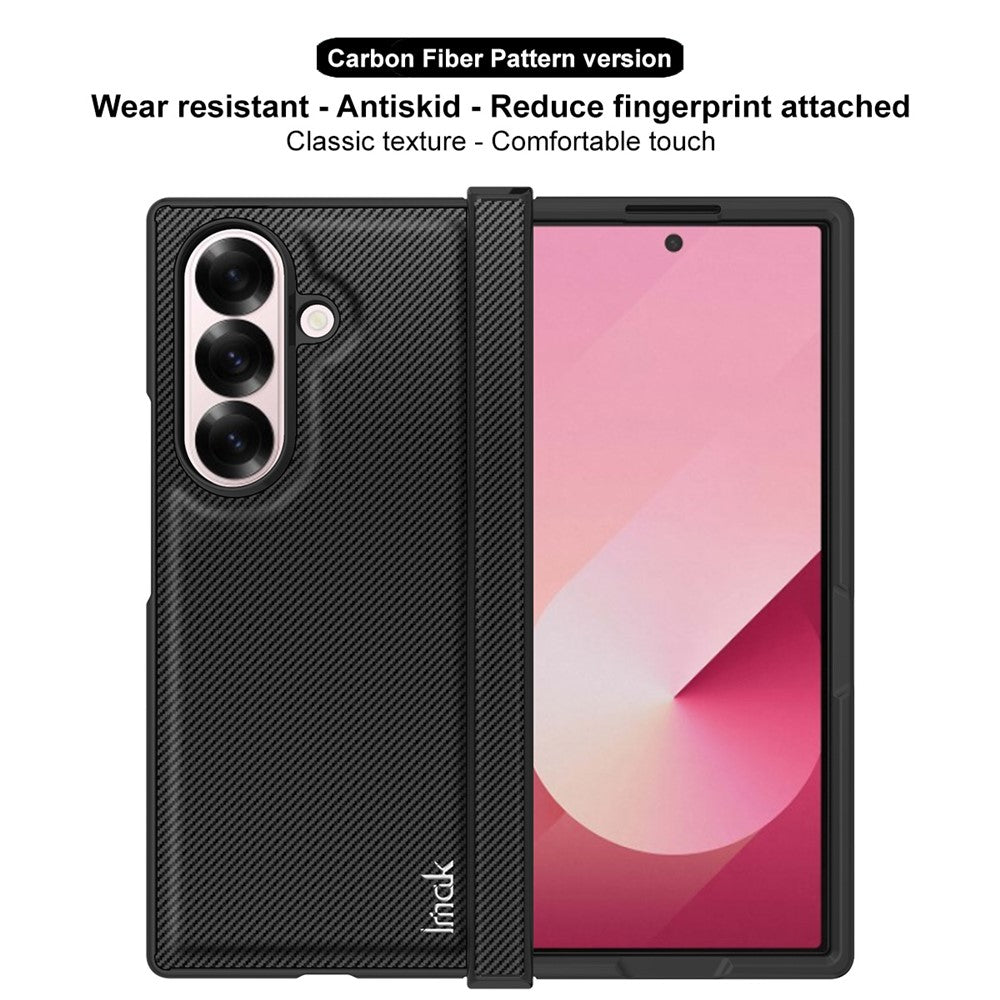 PC+PU Leather Phone Case with Carbon Fiber Texture IMAK Ruiyi Series for Samsung Galaxy Z Fold7 5G