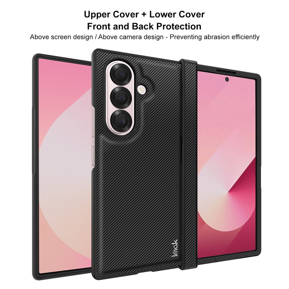 PC+PU Leather Phone Case with Carbon Fiber Texture IMAK Ruiyi Series for Samsung Galaxy Z Fold7 5G