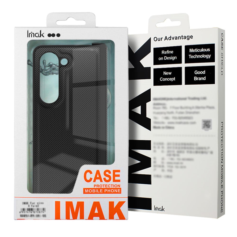 PC+PU Leather Phone Case with Carbon Fiber Texture IMAK Ruiyi Series for Samsung Galaxy Z Fold7 5G
