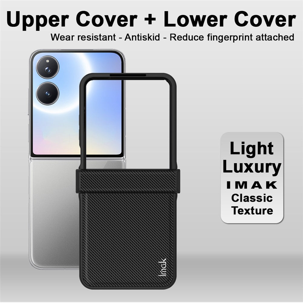 Carbon Fibre Textured Phone Case IMAK Ruiyi Series for Xiaomi Mix Flip 2
