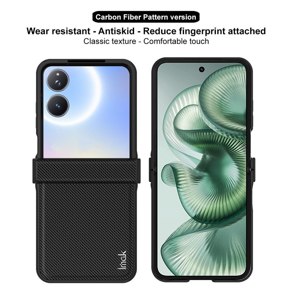 Carbon Fibre Textured Phone Case IMAK Ruiyi Series for Xiaomi Mix Flip 2
