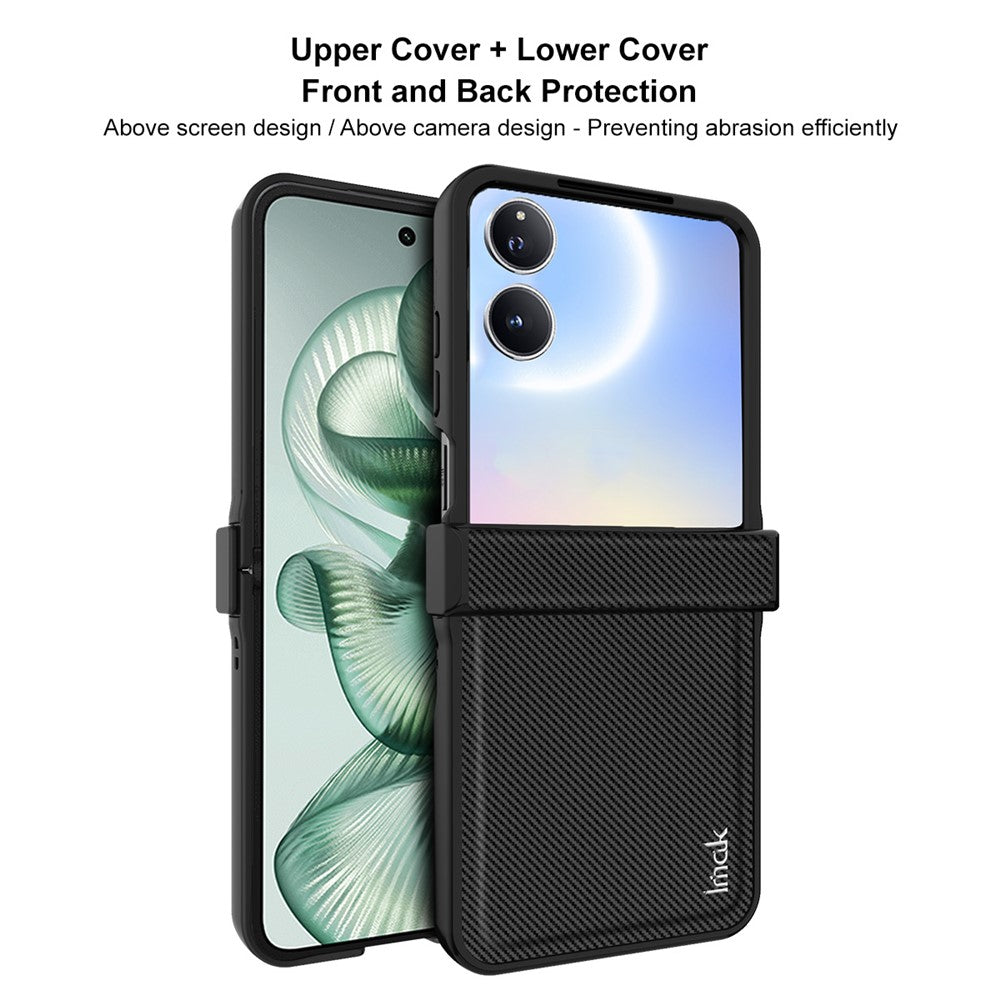 Carbon Fibre Textured Phone Case IMAK Ruiyi Series for Xiaomi Mix Flip 2