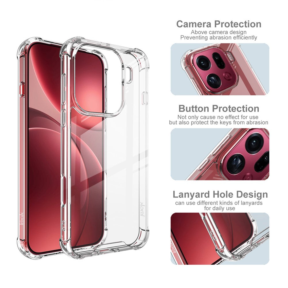 PC+TPU Shockproof Clear Case IMAK For Oppo Find X9 Pro 5G