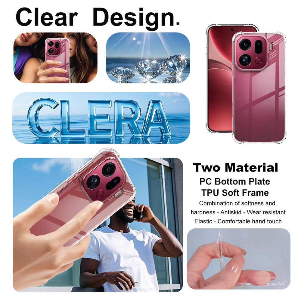 PC+TPU Shockproof Clear Case IMAK For Oppo Find X9 Pro 5G