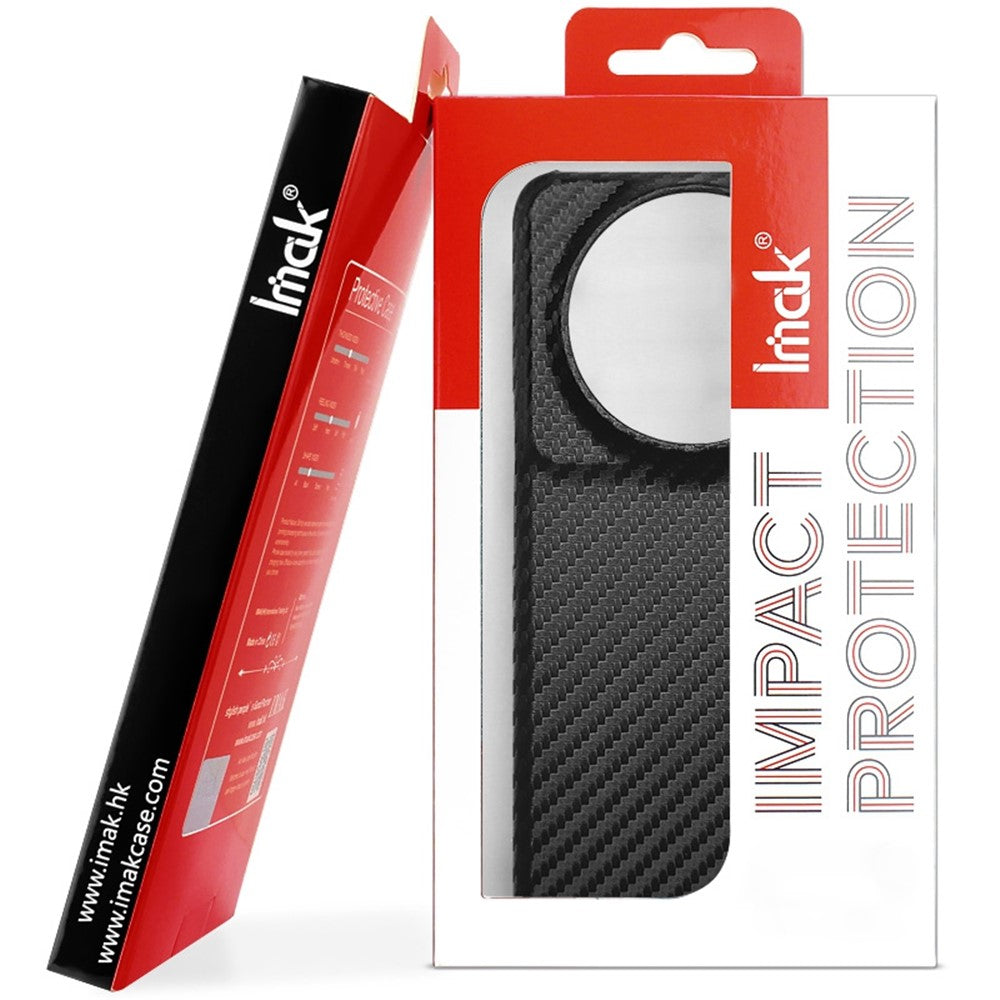 Carbon Fibre Textured PU Leather Case IMAK Ruiyi Series for Xiaomi Poco C40 4G