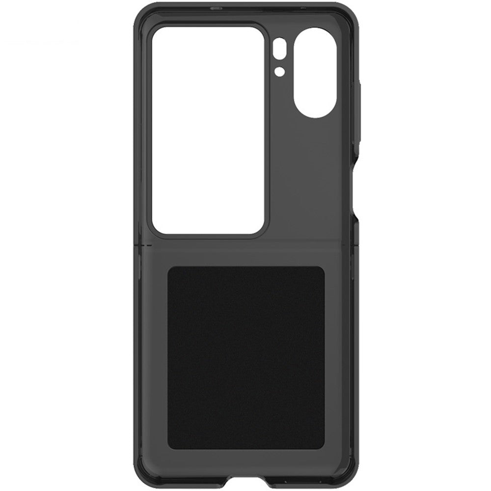 Carbon Fibre Textured PU Leather Case IMAK Ruiyi Series for Oppo Find N2 Flip 5G