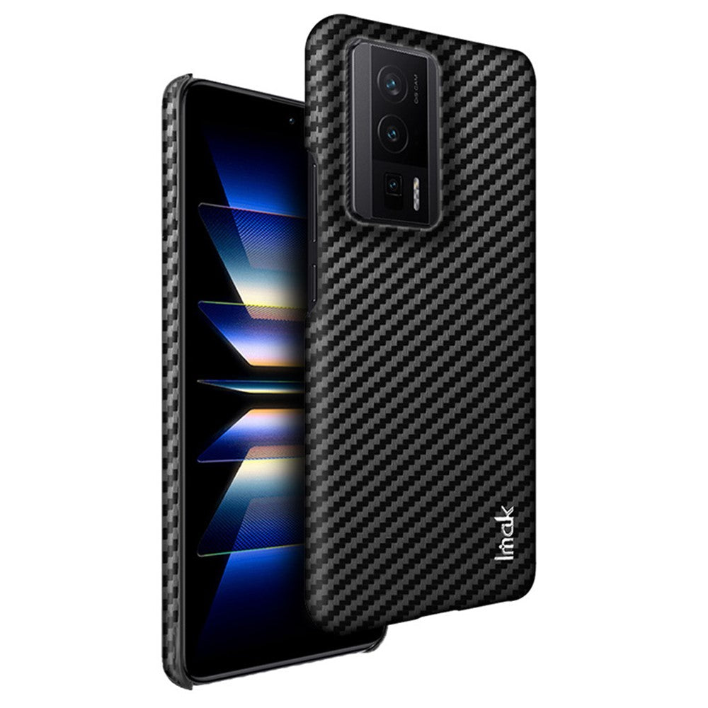 Carbon Fibre Textured PU Leather Case IMAK Ruiyi Series for Xiaomi Poco F5 Pro 5G / Redmi K60 Pro 5G / K60 5G / Poco F5 Pro 5G