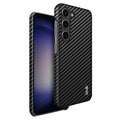 PC+PU Leather Phone Case with Carbon Fiber Texture IMAK Ruiyi Series for Samsung Galaxy S23