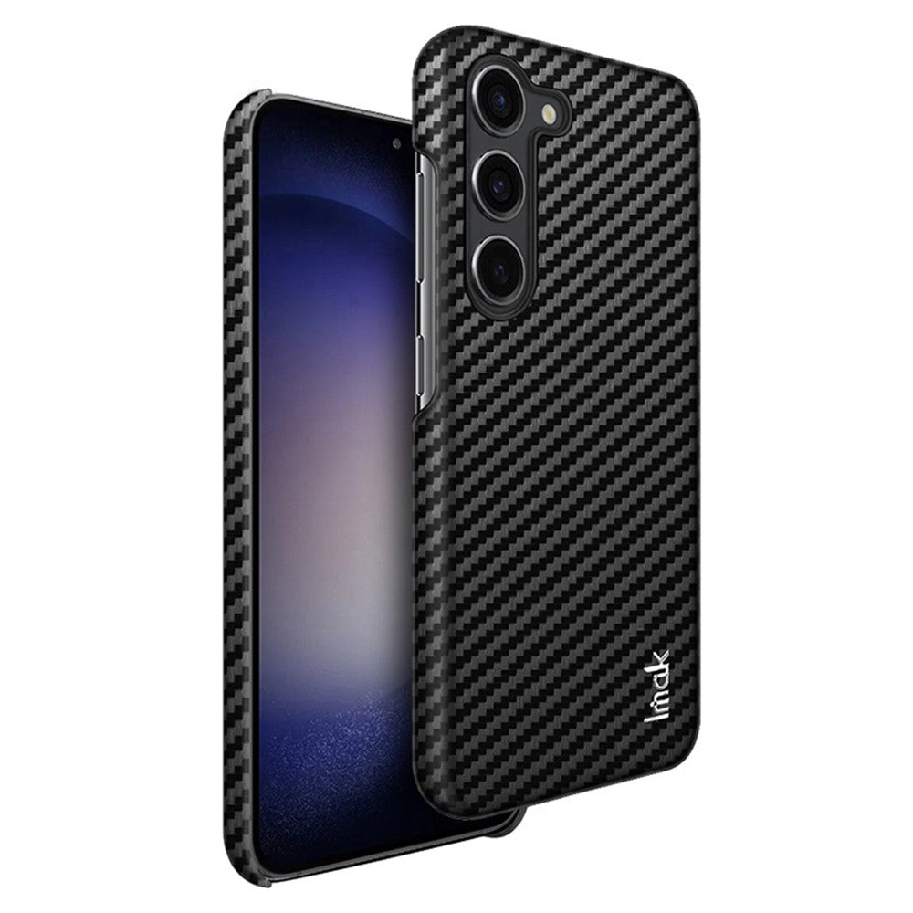 PC+PU Leather Phone Case with Carbon Fiber Texture IMAK Ruiyi Series for Samsung Galaxy S23