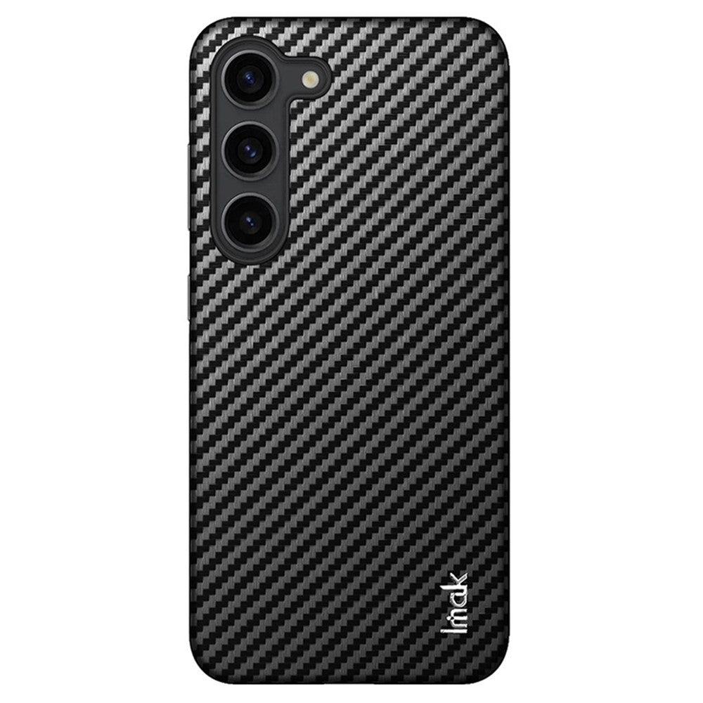 PC+PU Leather Phone Case with Carbon Fiber Texture IMAK Ruiyi Series for Samsung Galaxy S23