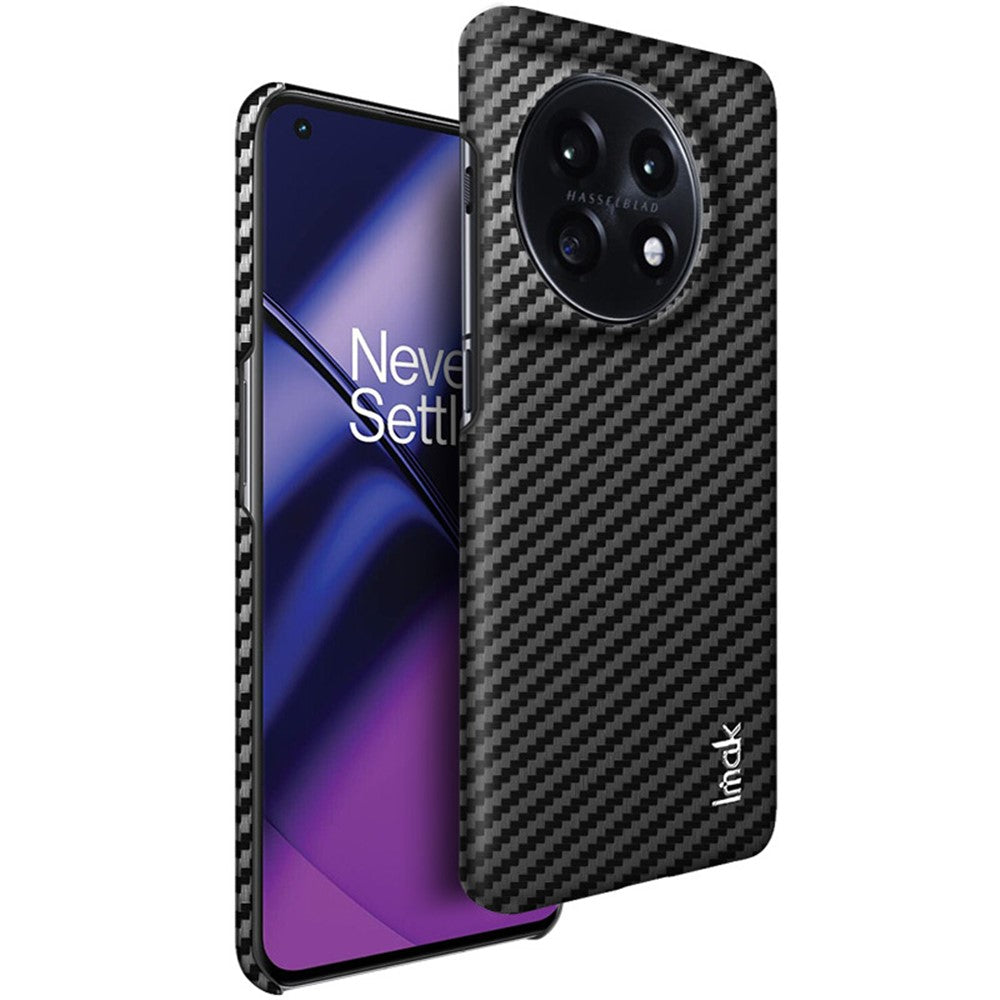 Carbon Fibre Textured PU Leather Case IMAK Ruiyi Series for OnePlus 11 5G