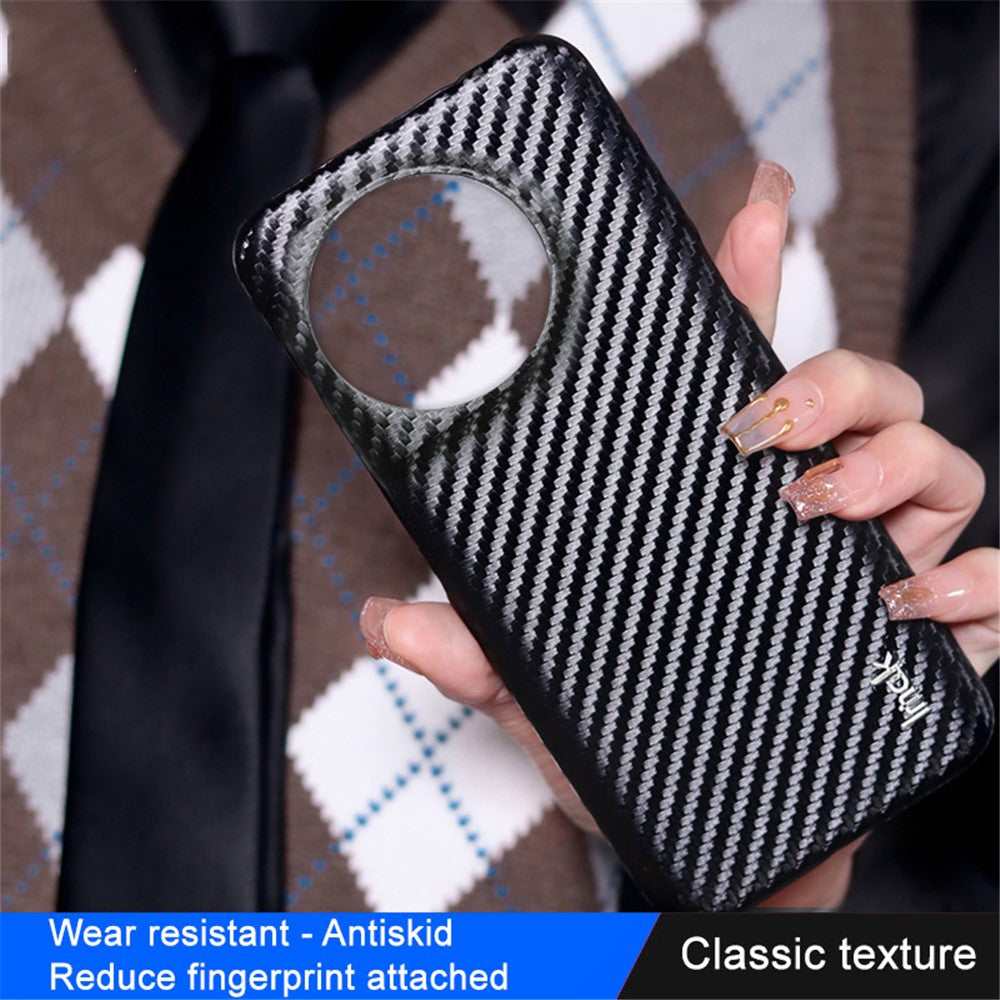 Carbon Fibre Textured PU Leather Case IMAK Ruiyi Series for OnePlus 11 5G