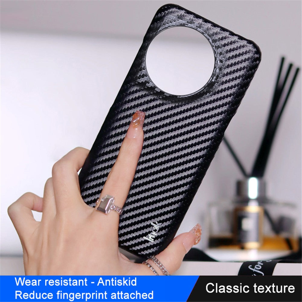 Carbon Fibre Textured PU Leather Case IMAK Ruiyi Series for OnePlus 11 5G