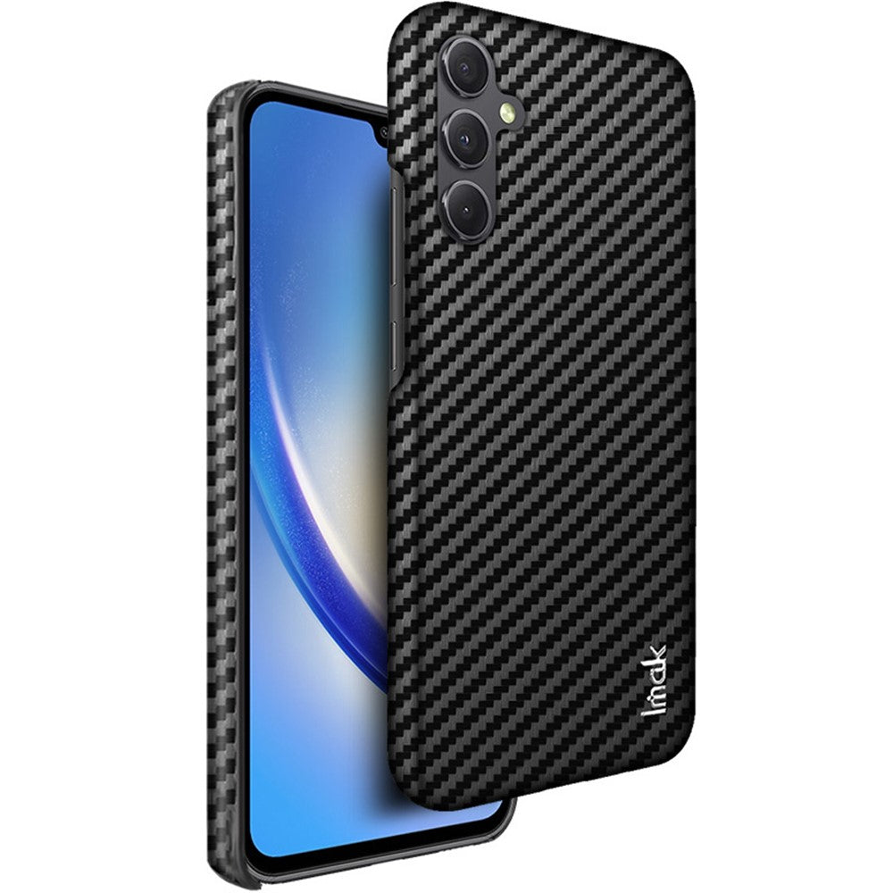 PC+PU Leather Phone Case with Carbon Fiber Texture IMAK Ruiyi Series for Samsung Galaxy A54 5G