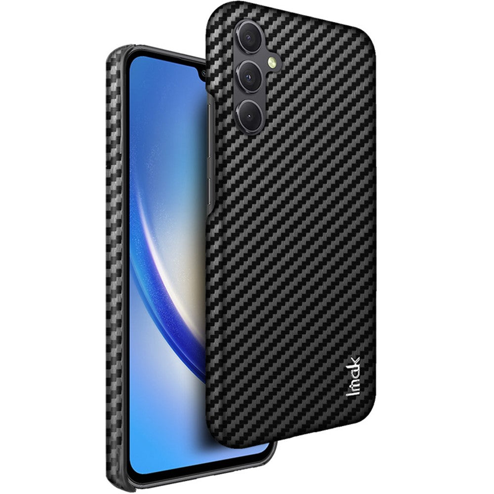 PC+PU Leather Phone Case with Carbon Fiber Texture IMAK Ruiyi Series for Samsung Galaxy A34 5G
