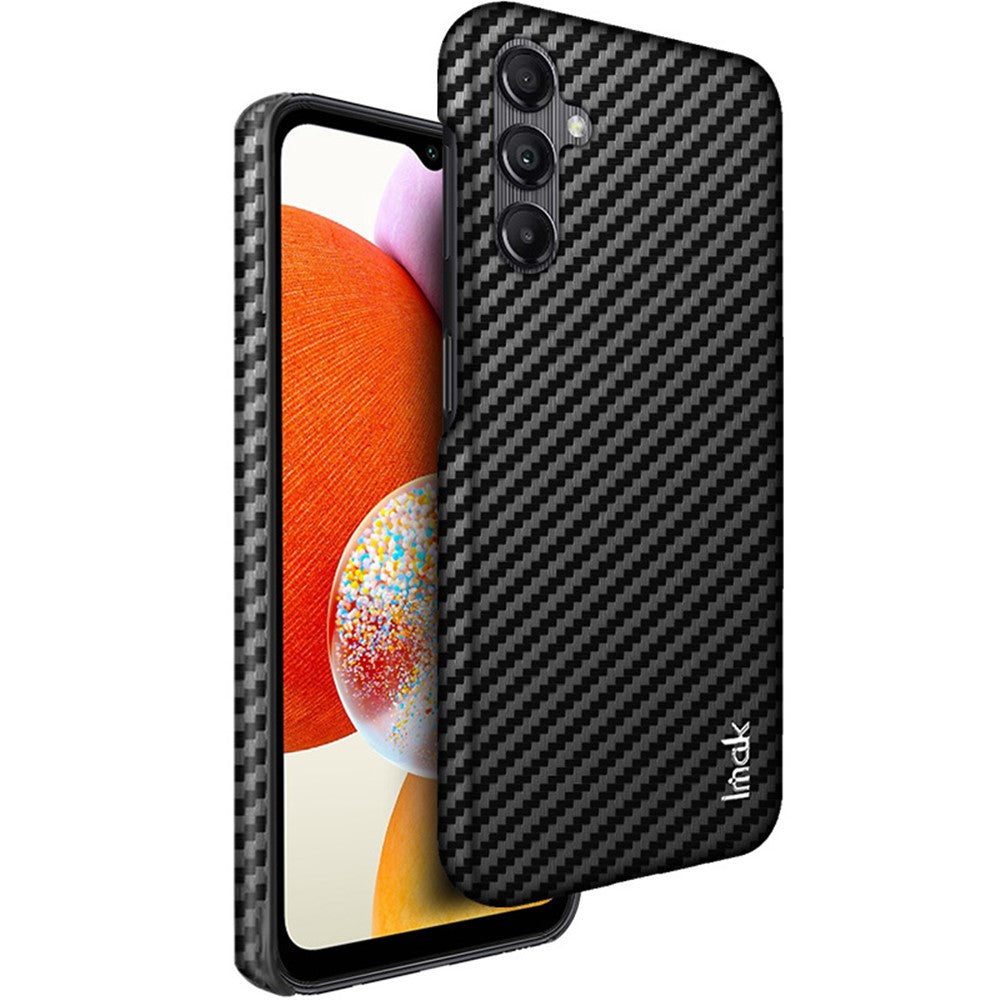 Carbon Fibre Textured Phone Case IMAK Ruiyi Series for Samsung Galaxy A14 4G / 5G