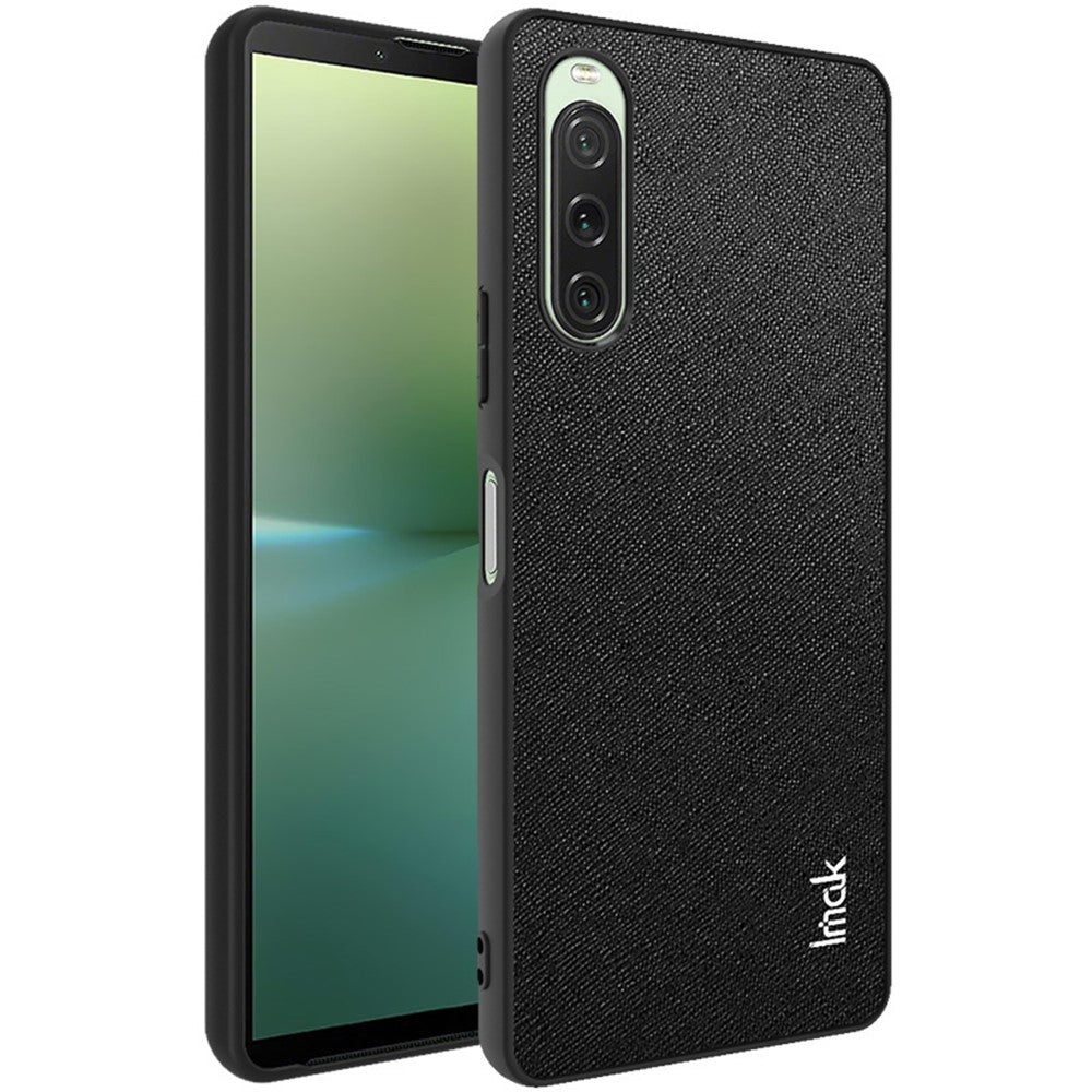 Cross Textured PU Leather Case IMAK LX-5 Series for Sony Xperia 10 V