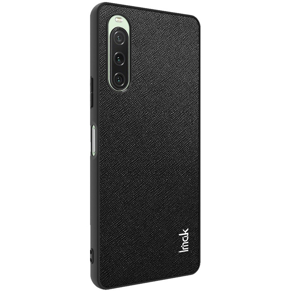 Cross Textured PU Leather Case IMAK LX-5 Series for Sony Xperia 10 V