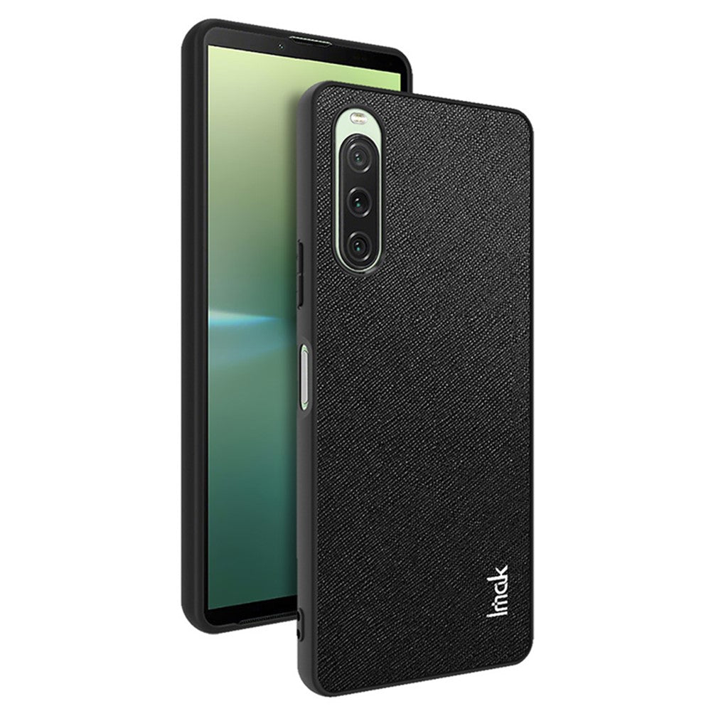 Cross Textured PU Leather Case IMAK LX-5 Series for Sony Xperia 10 V