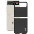 PC+PU Leather Phone Case with Carbon Fibre Texture Effect IMAK Ruiyi Series for Motorola Razr 40 5G