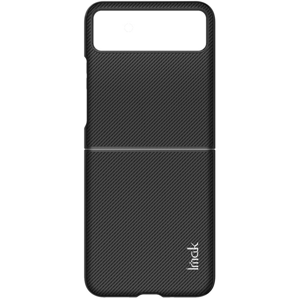 PC+PU Leather Phone Case with Carbon Fibre Texture Effect IMAK Ruiyi Series for Motorola Razr 40 5G