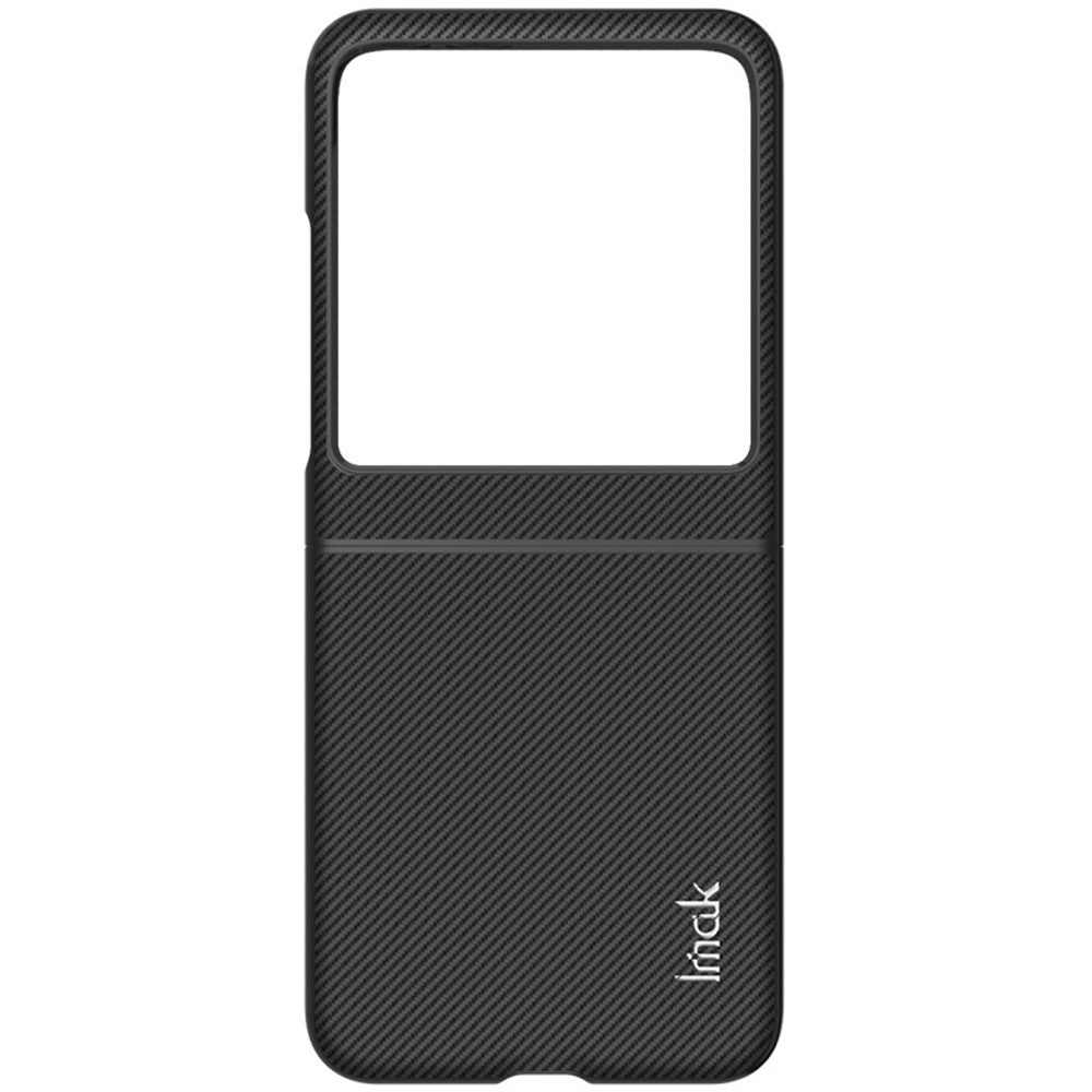 PC+PU Leather Phone Case with Carbon Fibre Texture Effect IMAK Ruiyi Series for Motorola Razr 40 Ultra 5G