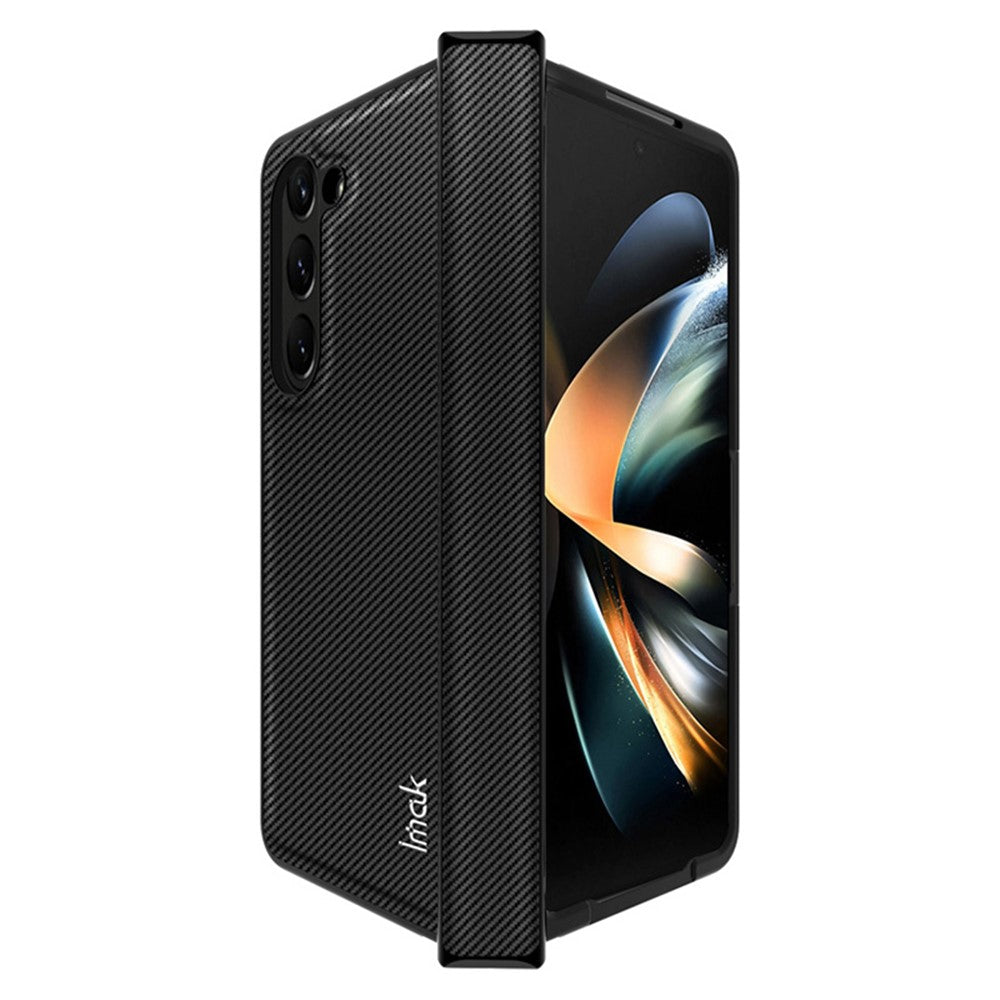 PC+PU Leather Phone Case with Carbon Fiber Texture IMAK Ruiyi Series for Samsung Galaxy Z Fold5 5G