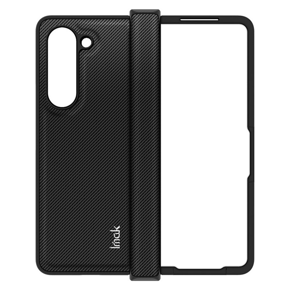 PC+PU Leather Phone Case with Carbon Fiber Texture IMAK Ruiyi Series for Samsung Galaxy Z Fold5 5G