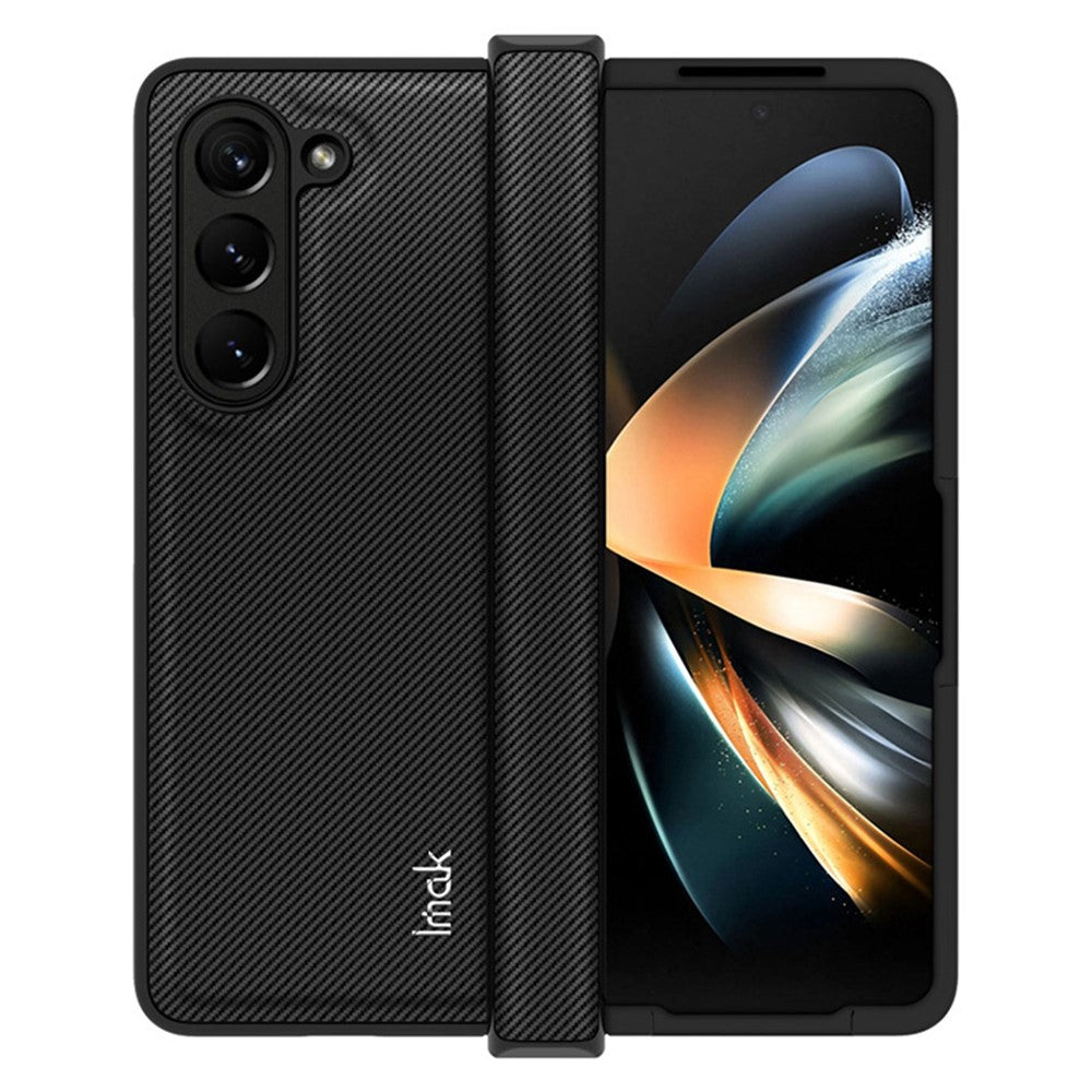 PC+PU Leather Phone Case with Carbon Fiber Texture IMAK Ruiyi Series for Samsung Galaxy Z Fold5 5G