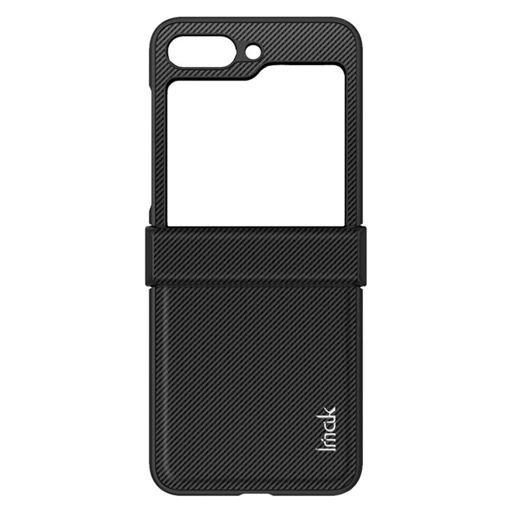 PC+PU Leather Phone Case with Carbon Fiber Texture IMAK Ruiyi Series for Samsung Galaxy Z Flip5 5G