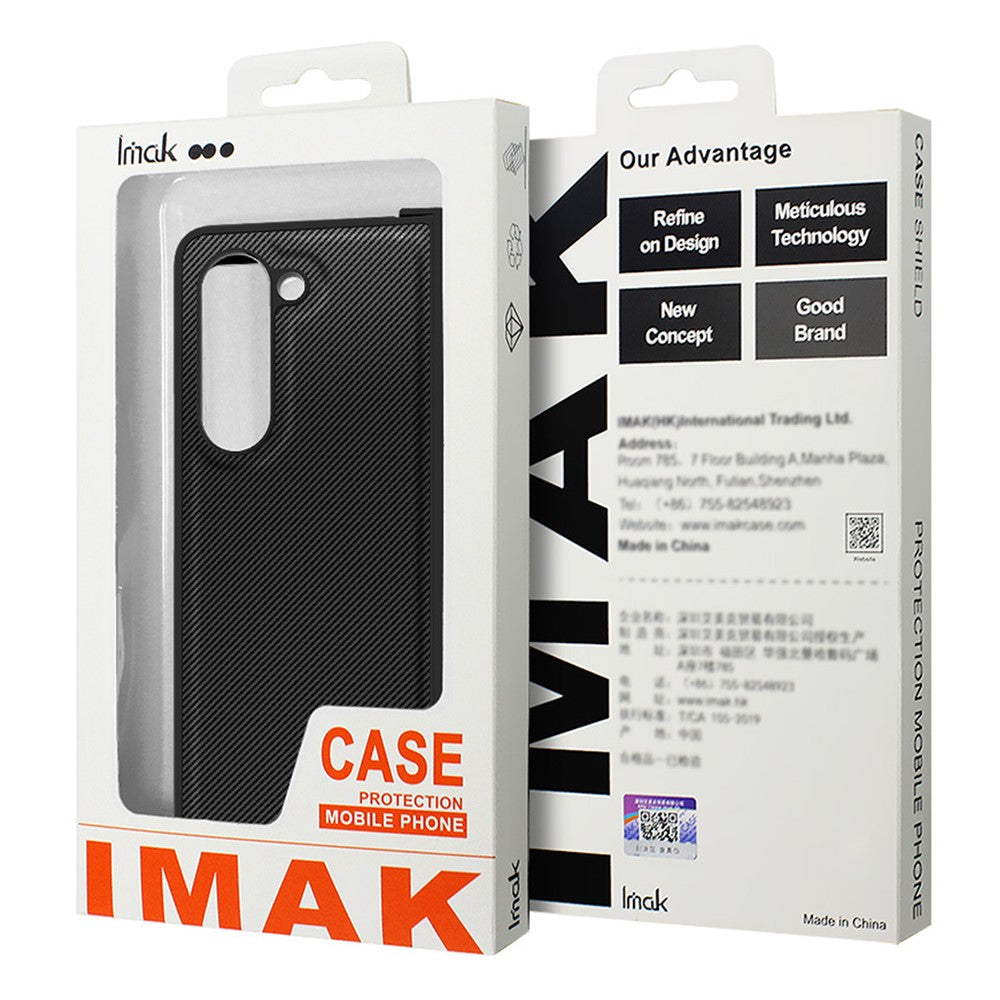 Carbon Fibre Textured PU Leather Case IMAK UX-9A Series for Oppo Find N3 5G / Open 5G