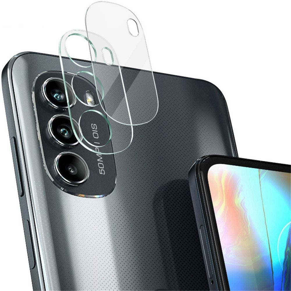 Tempered Glass Camera Lens Protector with Acrylic Lens Cap IMAK For Motorola Moto G82 5G