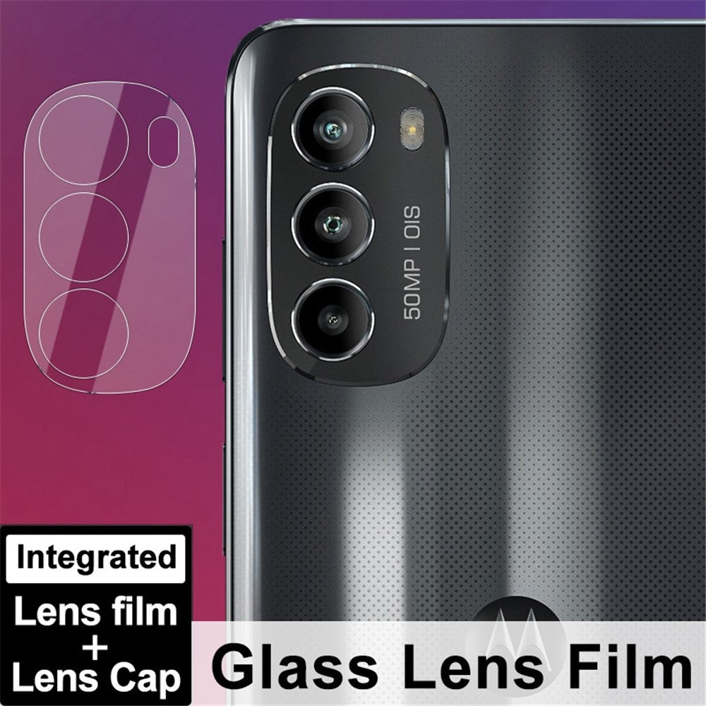 Tempered Glass Camera Lens Protector with Acrylic Lens Cap IMAK For Motorola Moto G82 5G
