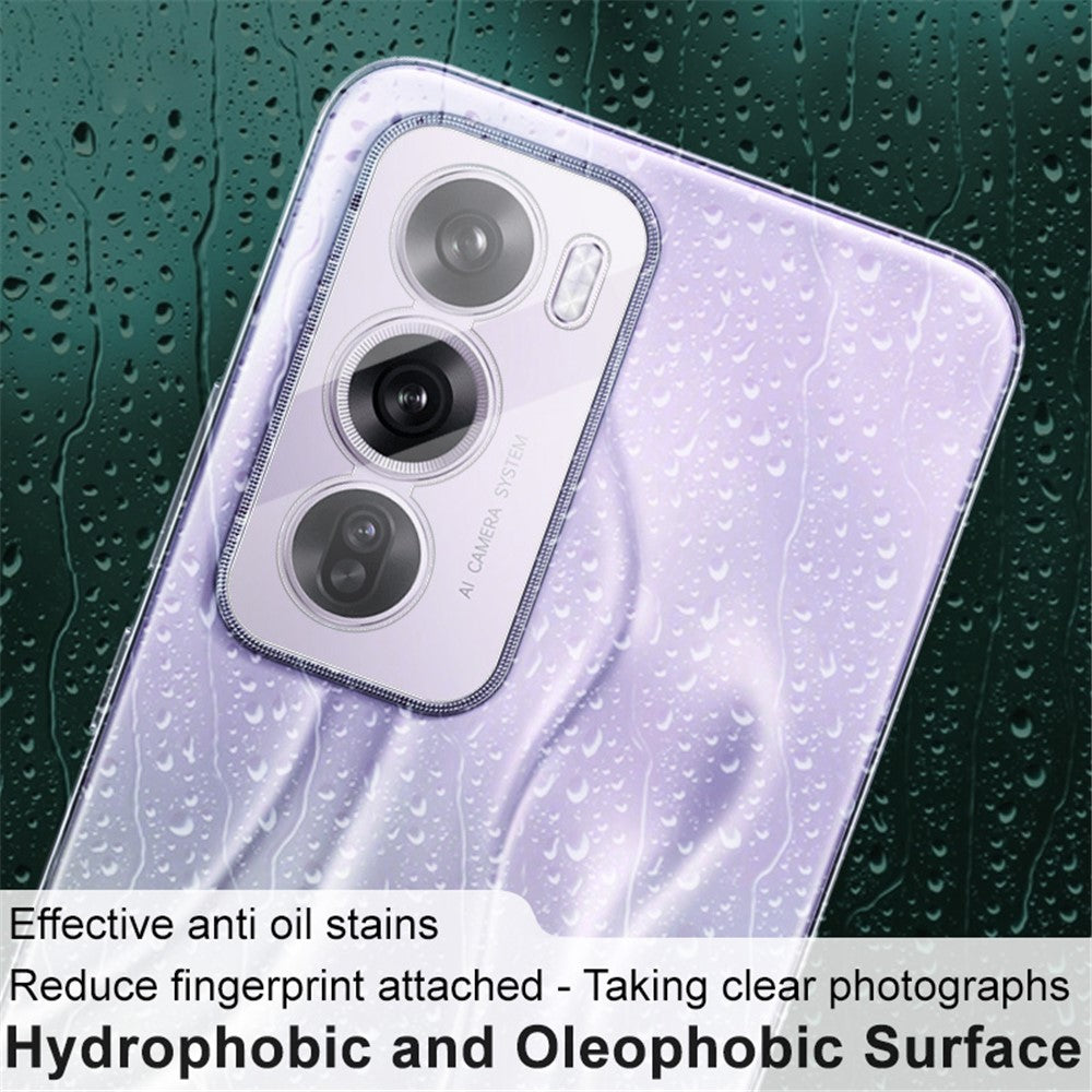 Tempered Glass Camera Lens Film+Acrylic Lens Cap IMAK For Oppo Reno12 Pro 5G (Global)