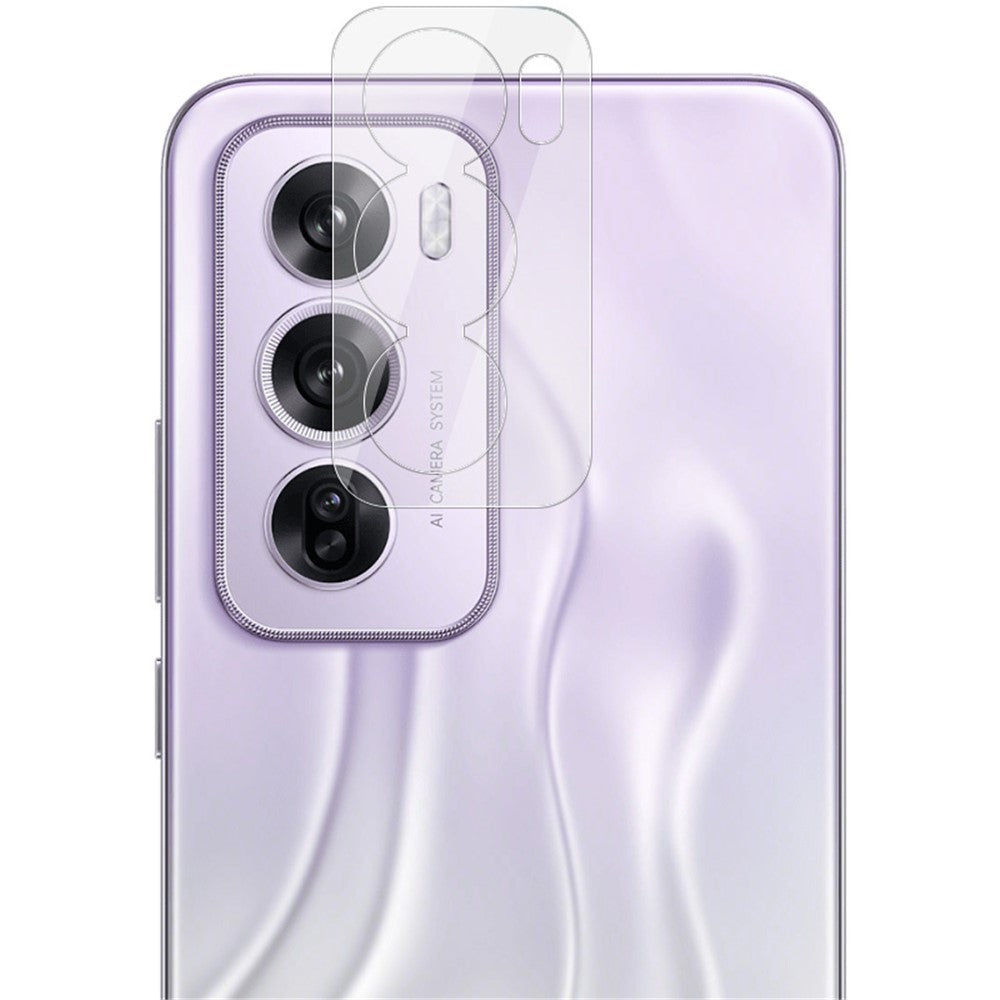Tempered Glass Camera Lens Film+Acrylic Lens Cap IMAK For Oppo Reno12 Pro 5G (Global)