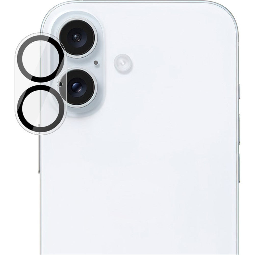 Tempered Glass HD Camera Lens Film + Acrylic Lens Cap IMAK For iPhone 16 / 16 Plus