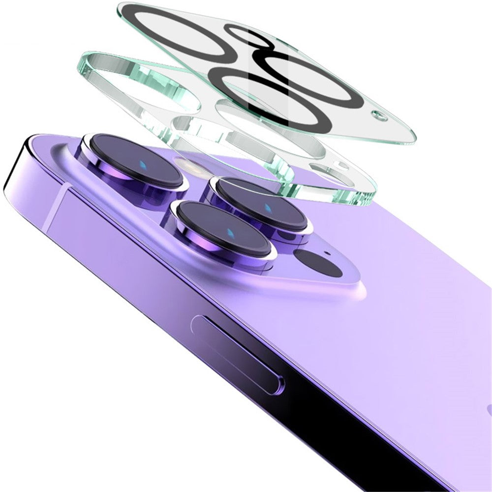 Tempered Glass Camera Lens Film+Acrylic Lens Cap IMAK For iPhone 16 Pro / 16 Pro Max