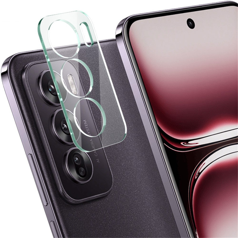 Tempered Glass Camera Lens Film+Acrylic Lens Cap IMAK For Oppo Reno12 5G (Global) / Reno12 Pro 5G (Global)
