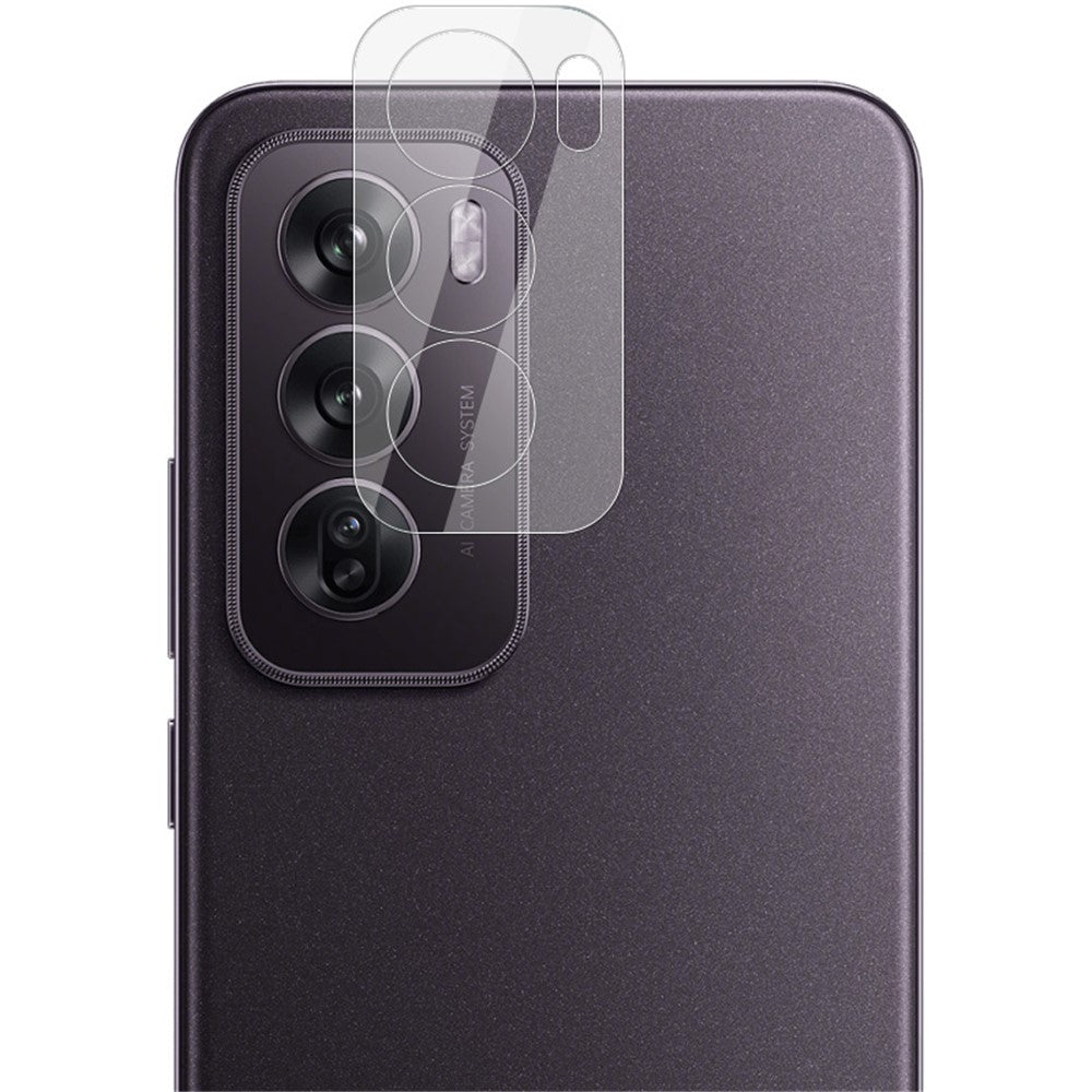 Tempered Glass Camera Lens Film+Acrylic Lens Cap IMAK For Oppo Reno12 5G (Global) / Reno12 Pro 5G (Global)