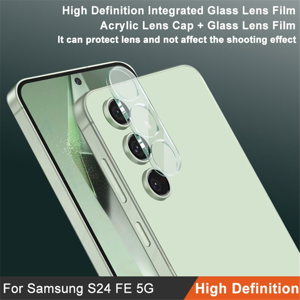 Tempered Glass Camera Lens Film+Acrylic Lens Cap IMAK For Samsung Galaxy S24 FE