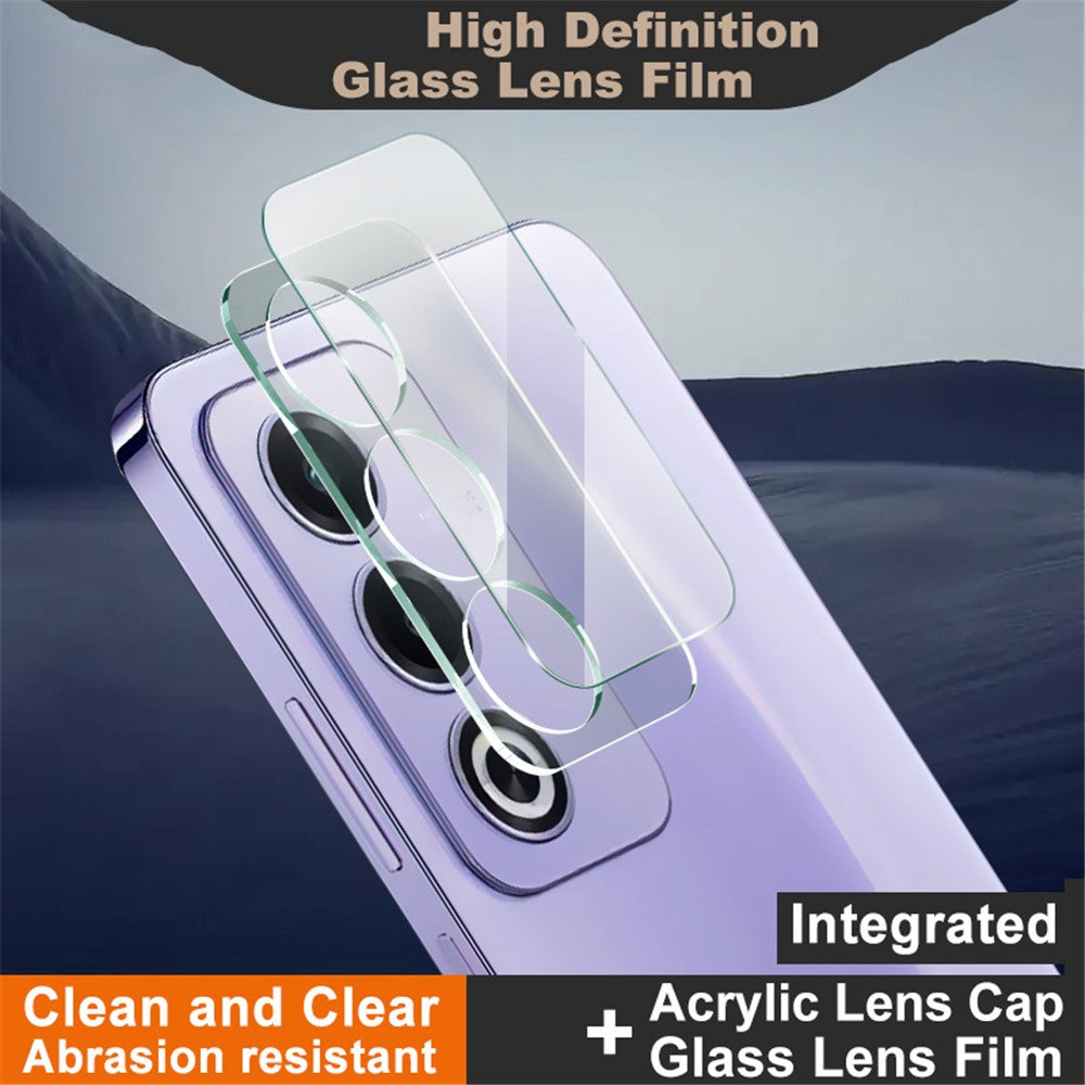 Tempered Glass Camera Lens Film+Acrylic Lens Cap IMAK For Oppo A3 Pro (India) 5G