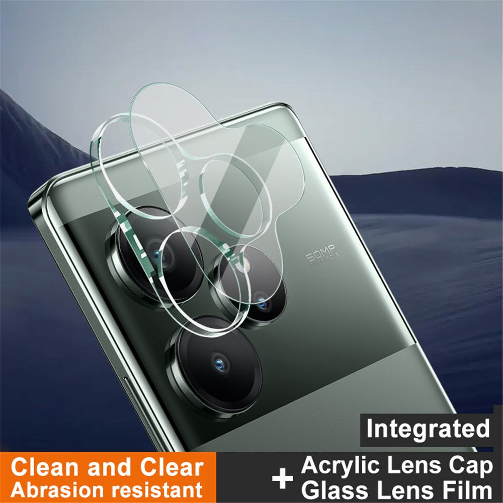 Tempered Glass HD Camera Lens Film + Acrylic Lens Cap IMAK For Realme GT 6 5G