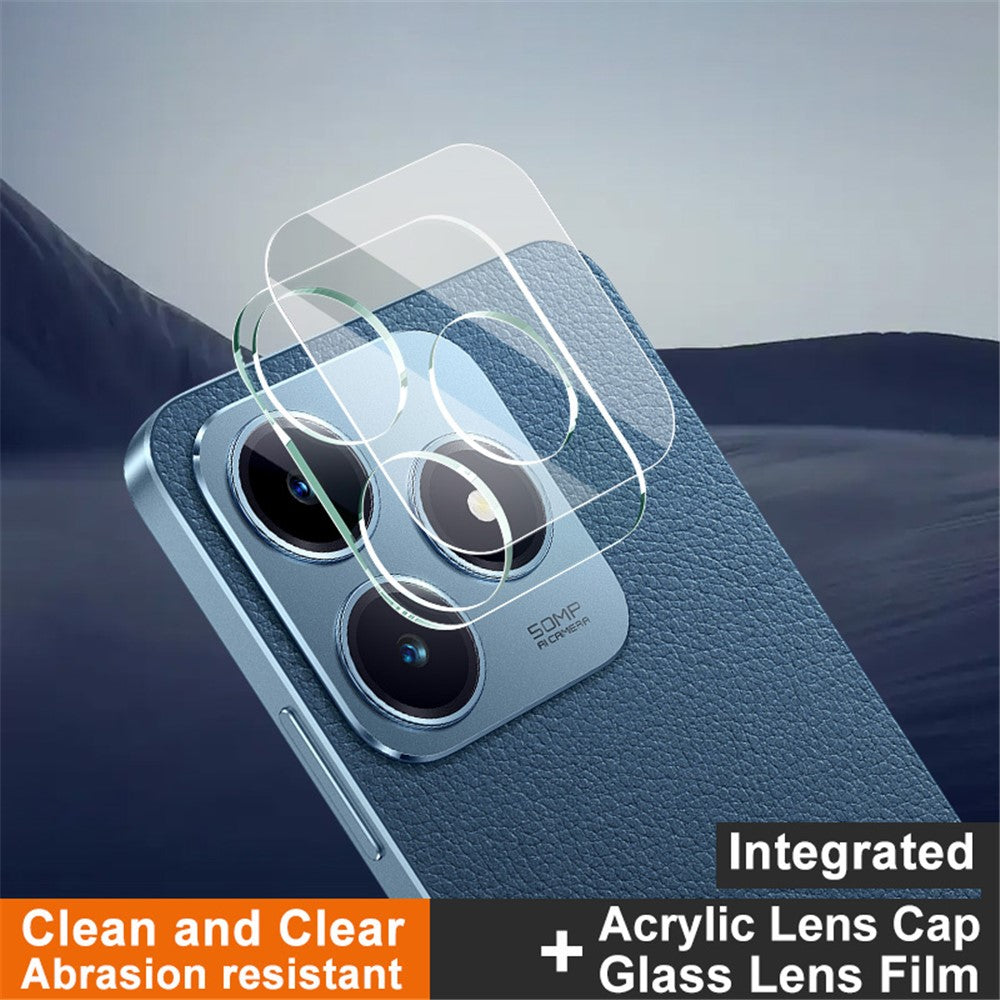 Tempered Glass HD Camera Lens Film + Acrylic Lens Cap IMAK For Realme C63 4G