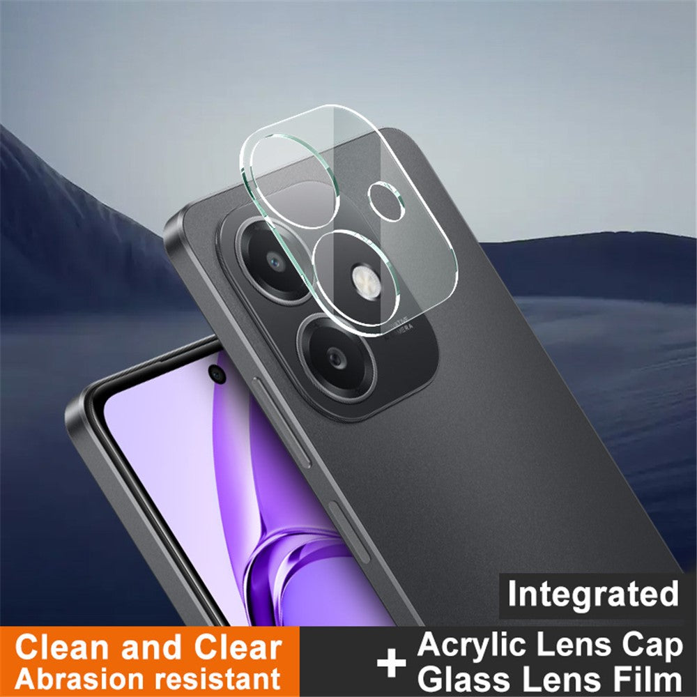 Tempered Glass Camera Lens Film+Acrylic Lens Cap IMAK For Oppo A3x 5G (India)